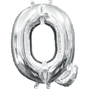 16 Inch Silver Letter Q Balloon
