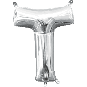 16 Inch Silver Letter T Balloon