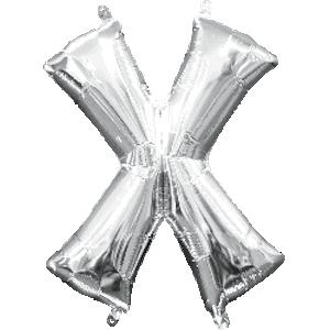 16 Inch Silver Letter X Balloon