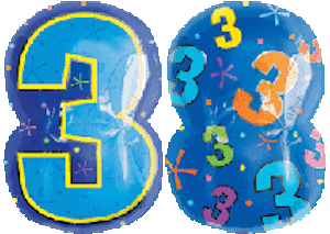 3 Multi-colour Balloon