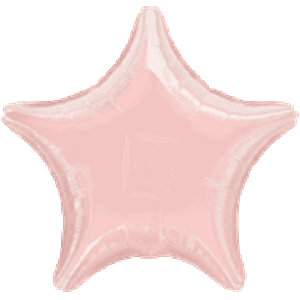 19 Inch Metallic Pearl Pastel Pink Star Balloon