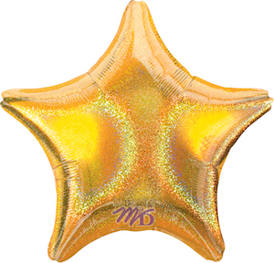 19 Inch Gold Dazzler Star Balloon