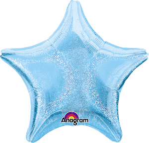 19 Inch Pastel Blue Dazzler Star Balloon