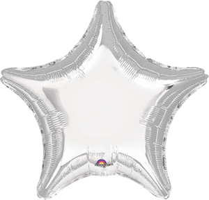 19 Inch Metallic Silver Star Balloon
