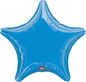 19 Inch Metallic Blue Star Balloon