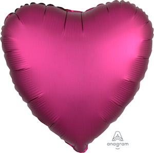18 Inch Satin Luxe Pomegranate Heart Balloon