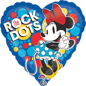 18 Inch Minnie Rock the Dots Balloon