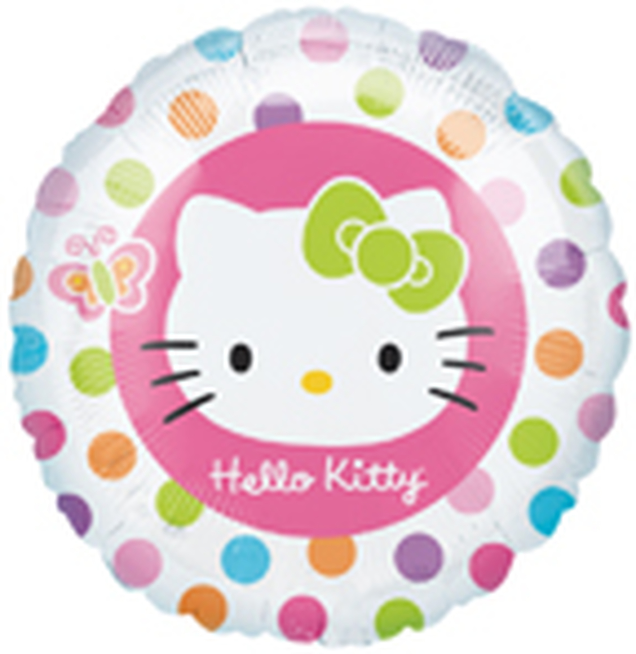 18 Inch Hello Kitty Rainbow Dots Balloon