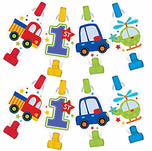 All Aboard 1st Birthday Blowouts