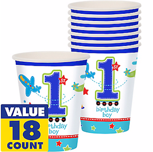 All Aboard 1st Birthday Cups