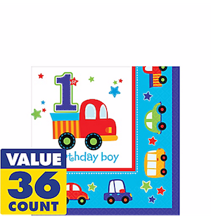 All Aboard 1st Birthday Beverage Napkins