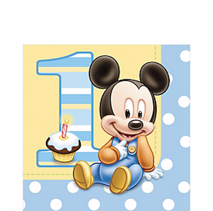 Mickey Mouse 1st Birthday Lunch Napkins