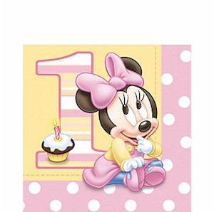 Minnie Mouse 1st Birthday Lunch Napkins