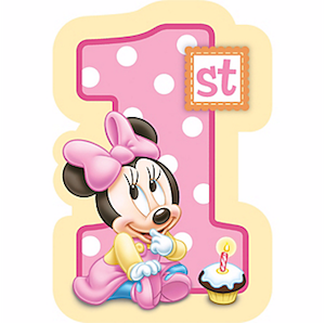 Minnie Mouse 1st Birthday Invitations
