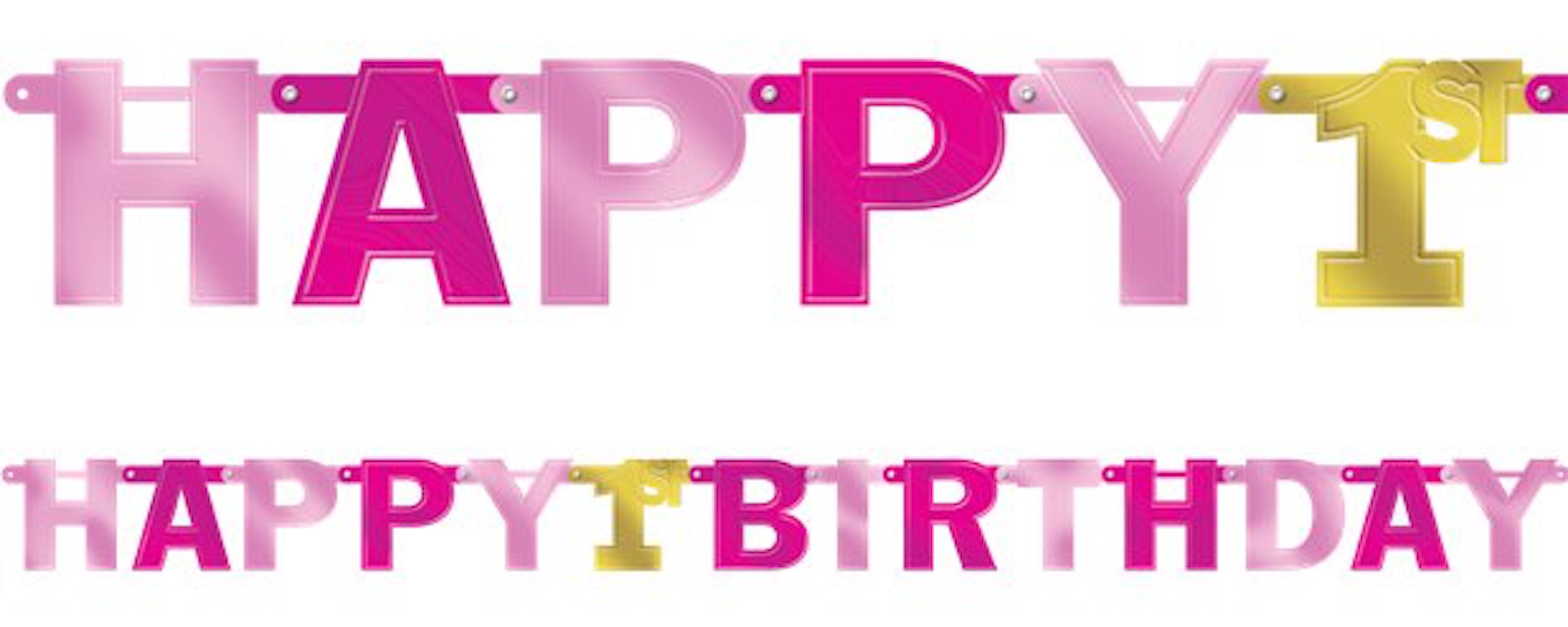 1st Birthday Girl Letter Banner