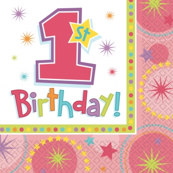 One-derful Girl Lunch Napkins