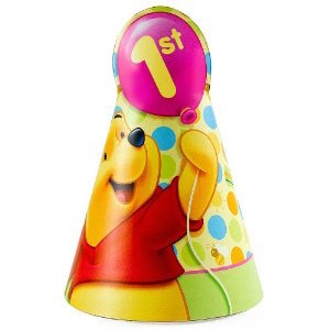Pooh 1st Birthday Cone Hats
