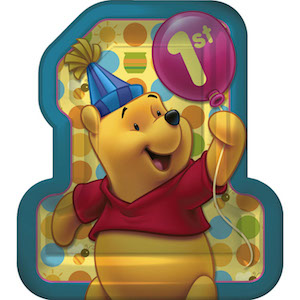 Pooh 1st Birthday #1 Dinner Plates