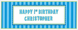 1st Birthday Boy Personalised Banner