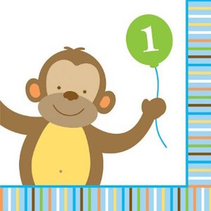 Sweet at One Boys Beverage Napkins