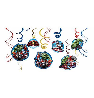 Avengers Hanging Swirl Decorations