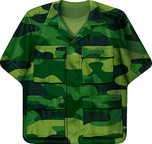 Camo Gear Shirt Dinner Plates