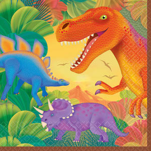Prehistoric Dinosaur Lunch Napkins