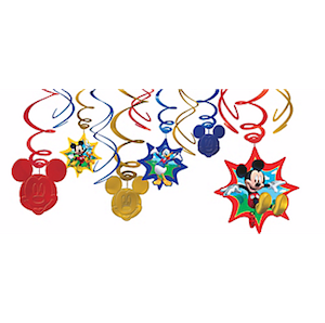 Mickey Mouse Hanging Swirl Decorations