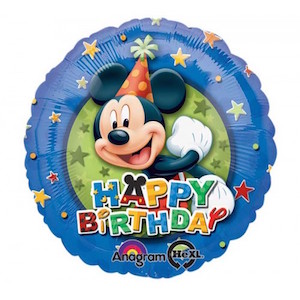 18 Inch Mickey Birthday Stars Balloon