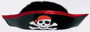 Pirates Treasure Plastic Pirate Hat