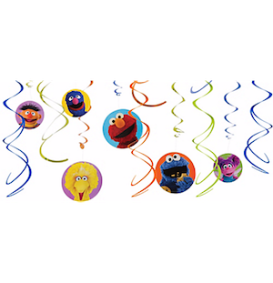 Sesame Street Hanging Swirl Decorations