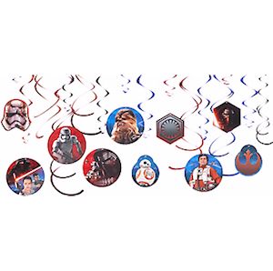 Star Wars Force Awakens Hanging Swirl Decorations