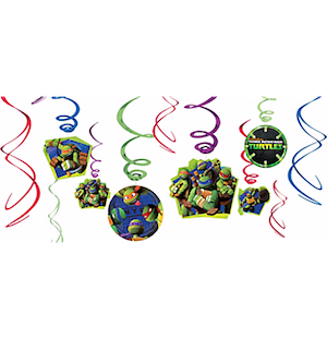 Teenage Mutant Ninja Turtles Hanging Swirl Decorations