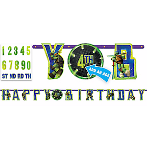Teenage Mutant Ninja Turtles Add-An-Age Letter Banner