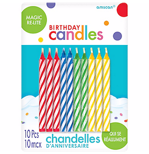 Magic Re-Lite Primary Assortment Candles
