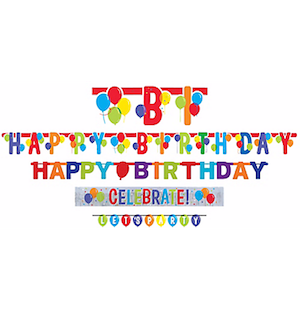 Balloon Bash Birthday Banners