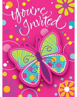 Butterfly Sparkle Invitations