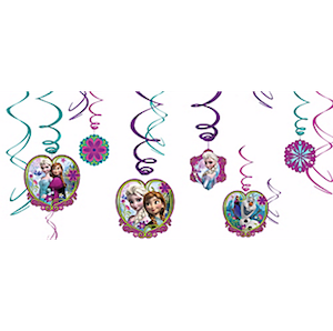 Frozen Hanging Swirl Decorations