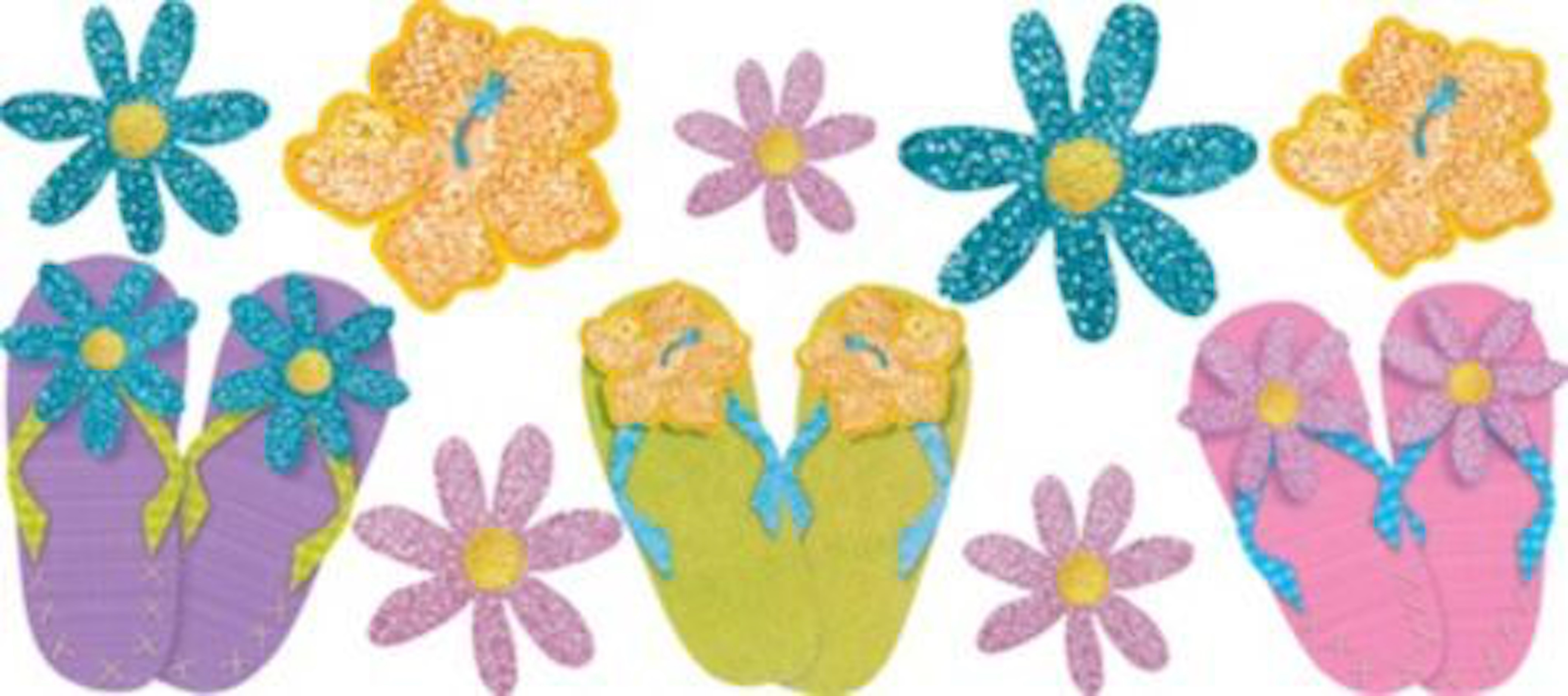 Fun In The Sun Mini Glitter Cutouts