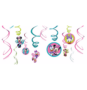 Minnie Mouse Hanging Swirl Decorations