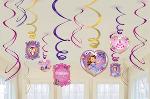 Sofia the First Hanging Swirl Decorations