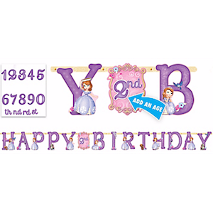 Sofia the First Add-An-Age Letter Banner