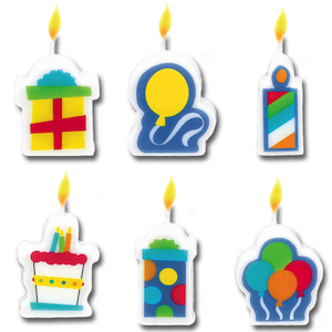 Birthday Fever Mini Molded Birthday Candles