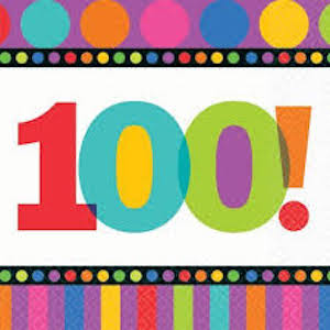 Dots & Stripes 100th Birthday Beverage Napkins