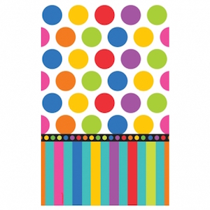 Dots & Stripes Paper Table Cover