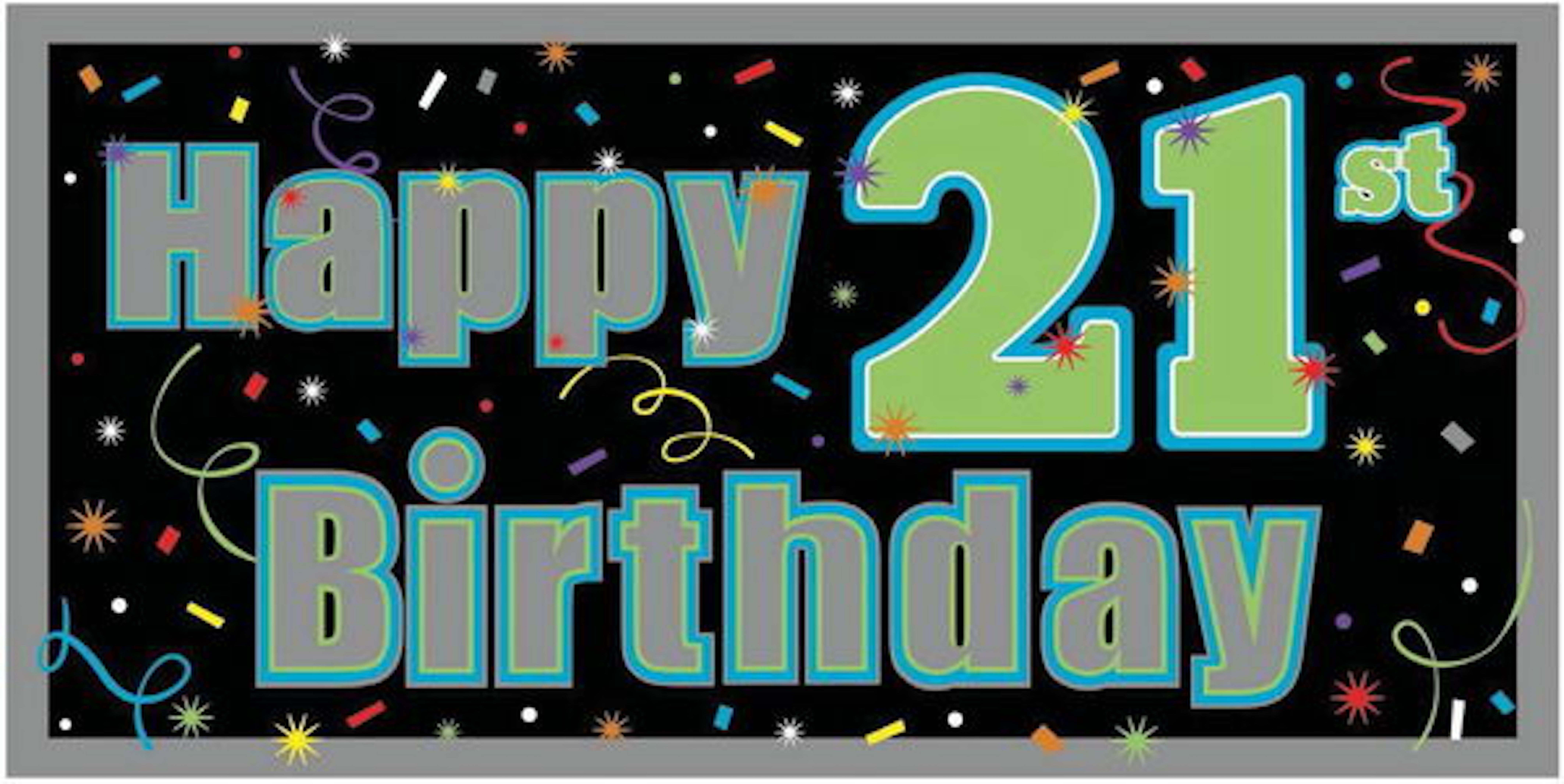 21st Brilliant Birthday Sign Banner