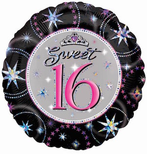 18 Inch Sweet 16 Balloon