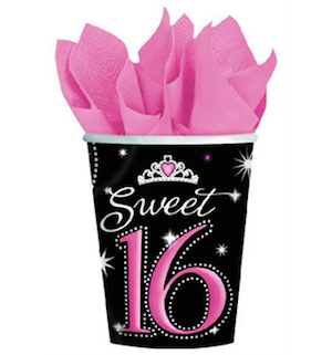 Sweet 16 Paper Cups