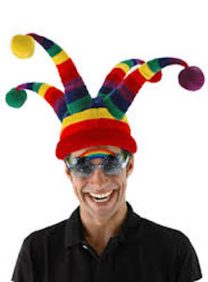 Rainbow Wacky Jester Hat