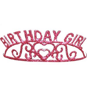 Birthday Girl Hot Pink Sparkle Tiara